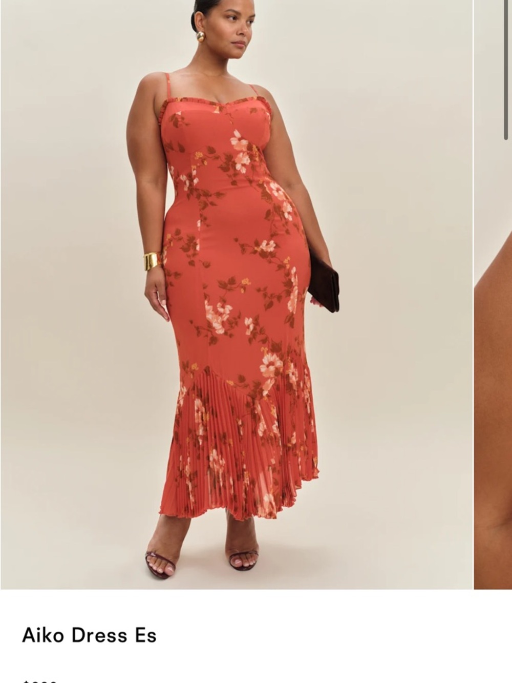 Reformation Red Floral Maxi Slip Dress - Picture 7 of 7